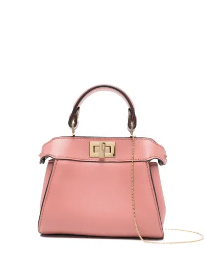 Fendi Nano Peekaboo Top-handle Mini Bag In Pink
