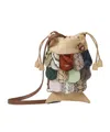 Fendi Nappa Leather And Multicolor Lizard Leather Patchwork Bag