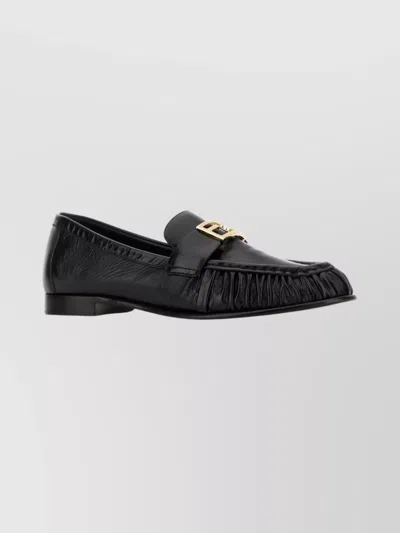 Fendi Nappa Leather Baguette Loafers Fringe Detail In Multi