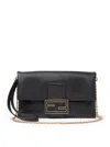 Fendi Nappa Leather Baguette Mom Pouch In Black