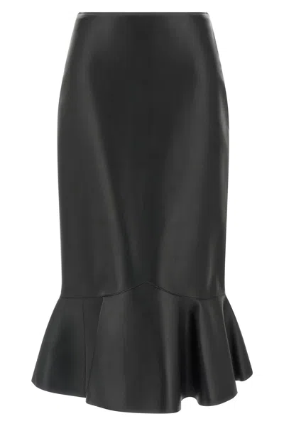 Fendi 'nappa Leather' Skirt In Black