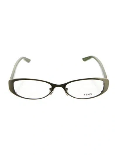 Pre-owned Fendi Narrow Eyeglasses In Green