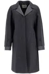 Fendi Dark Grey Cotton Blend Overcoat In Grey
