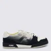 Fendi Match Sneaker In White Leather And Blue Suede Men In Black