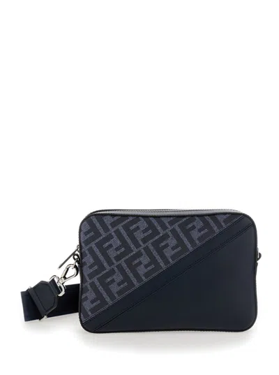 Fendi Diagonal Camera Case In Blue