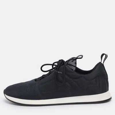 Pre-owned Fendi Navy Blue Nylon Ffreedom Low Top Sneakers Size 41