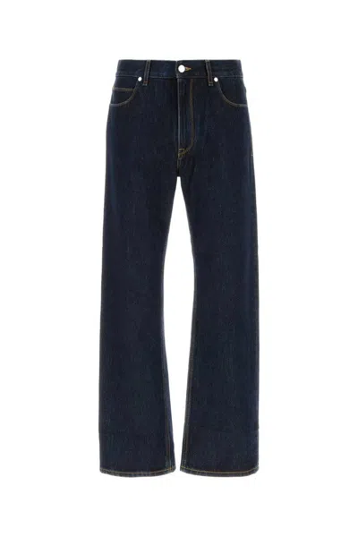 Fendi Navy Blue Solid Jeans
