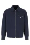 Fendi Giubbino In Cotone Stretch Blu Navy  Uomo In Blue
