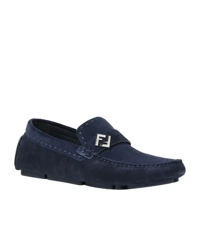 Fendi Navy Blue Suede Drivers
