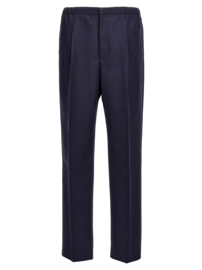 FENDI NAVY BLUE WOOL TROUSERS