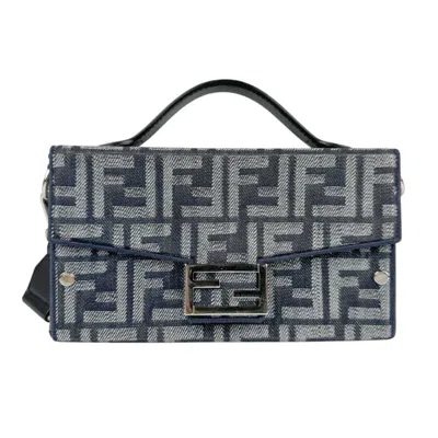 Pre-owned Fendi Navy Canvas Handbag Shoulder Bag ()