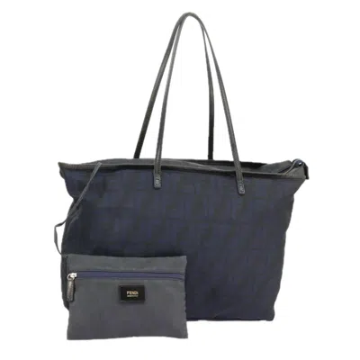 Pre-owned Fendi Navy Canvas Tote Bag ()