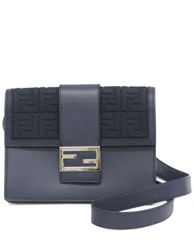 Fendi Navy Leather