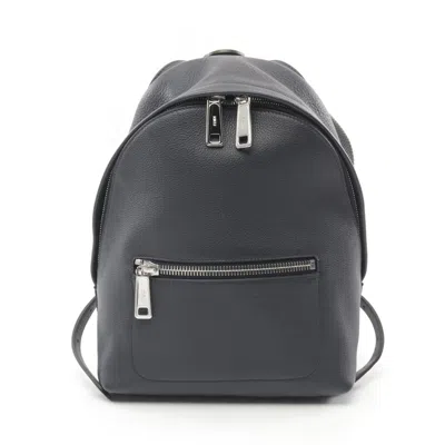 Pre-owned Fendi Navy Leather Backpack ()