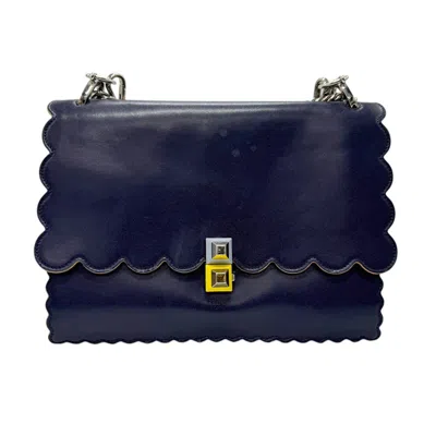 Pre-owned Fendi Navy Leather Shoulder Bag ()