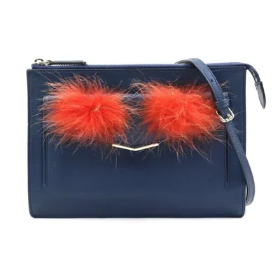 Pre-owned Fendi Navy Leather Shoulder Bag ()