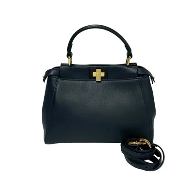 Pre-owned Fendi Navy Leather Shoulder Bag ()