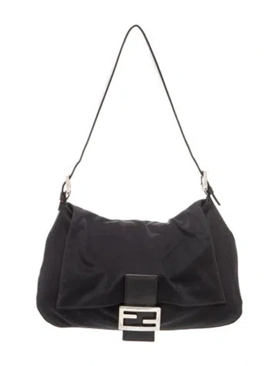 Pre-owned Fendi Neoprene Baguette Vintage In Black