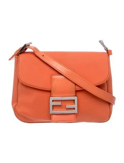 Pre-owned Fendi Neoprene Baguette Vintage In Orange
