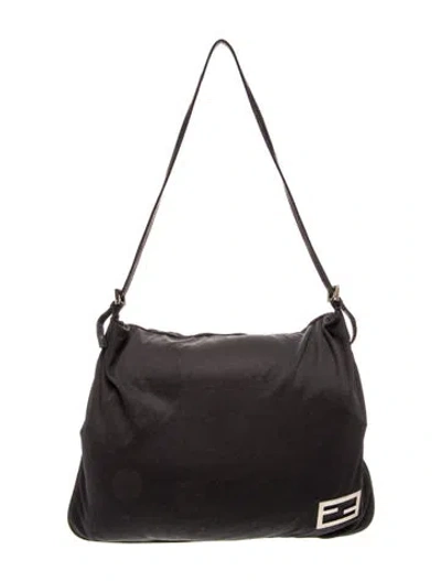 Pre-owned Fendi Neoprene Evening Bag In Black