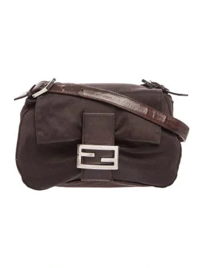 Pre-owned Fendi Neoprene Mama Vintage In Brown