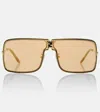 Fendi Ness Aviator Sunglasses In Yellow