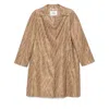 Fendi Ff Printed Long Sleeved Coat In Brown