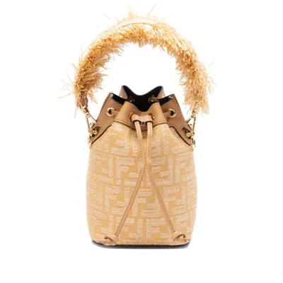Fendi Neutrals Bucket Bags Women In White