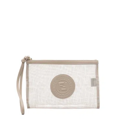 Fendi Neutrals Clutch Bags Women In White