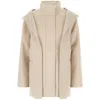 Fendi Ff Lining Parka-style Wool Blouson In White
