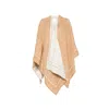 Fendi Draped Patterned Cape Jacket Collection In Brown