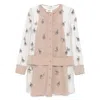 Fendi Embroidered Tulle Mini Dress In Neutral