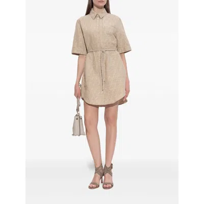 FENDI FENDI NEUTRALS DRESSES - DAY DRESSES WOMEN