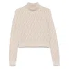 Fendi Ff Wool And Cashmere Sweater In Neutral