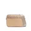 Fendi Monogram-panel Leather Messenger Bag In White