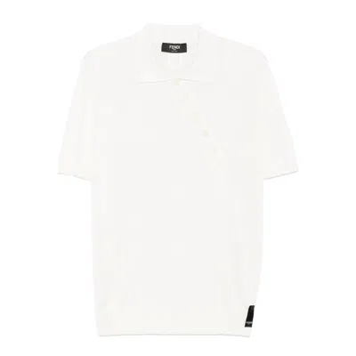 Fendi Neutrals Polo Shirts Men In White