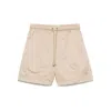 Fendi Logo-patch Shorts In Brown