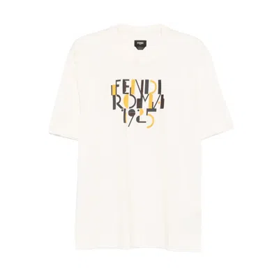 FENDI FENDI NEUTRALS T-SHIRTS & VESTS - T-SHIRTS MEN