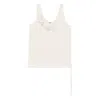 Fendi Sleeveless Embroidered Scoop Neck Top In White