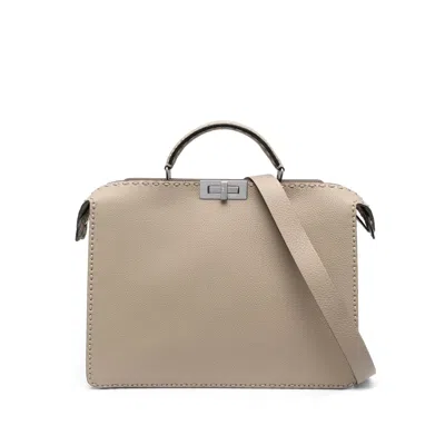 Fendi Neutrals Tote Bags Men In White
