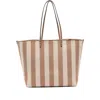 Fendi Beige Roll Large Reversible Shopper Bag Women In Neutral