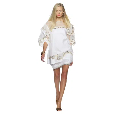Pre-owned Fendi New $4400 Rare  Karl Lagerfeld Control Burned Edge Dress 2011 Size 38 In Gray
