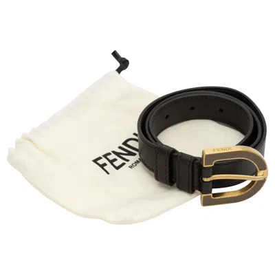 Pre-owned Fendi New Brown Leather Belt 83 Cm