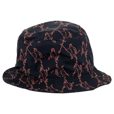 Pre-owned Fendi New Foldable Rain Bucket Hat In Black