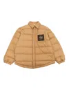 Fendi New Nylon Down Jacket In Beige