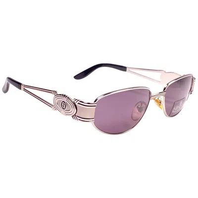 Pre-owned Fendi New Vintage  Fs7039 Oval Black Silver 1990 Sunglasses Made In Italy