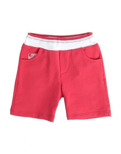 Fendi Babies'  Newborn Boy Shorts & Bermuda Shorts Red Size 3 Cotton, Elastane