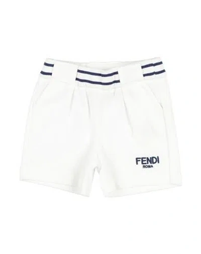 Fendi Babies'  Newborn Boy Shorts & Bermuda Shorts White Size 3 Cotton