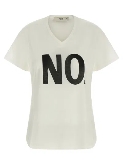 Fendi Noi Print T-shirt In White