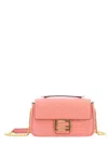Fendi Textured Leather Midi Bag With Gold-tone Chain Strap